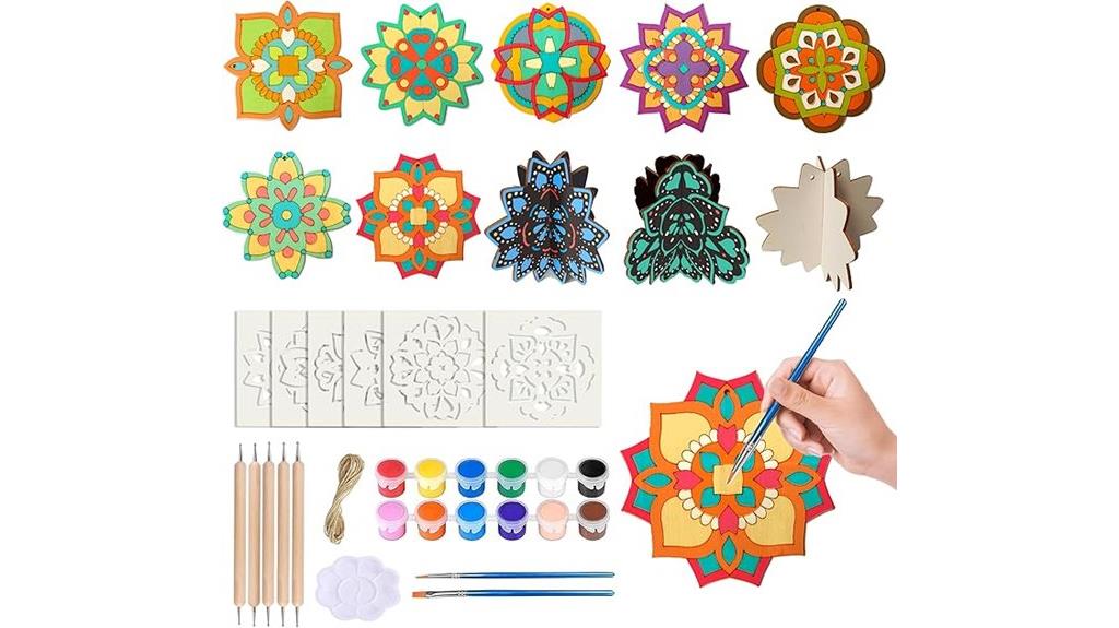 wooden mandala craft kit