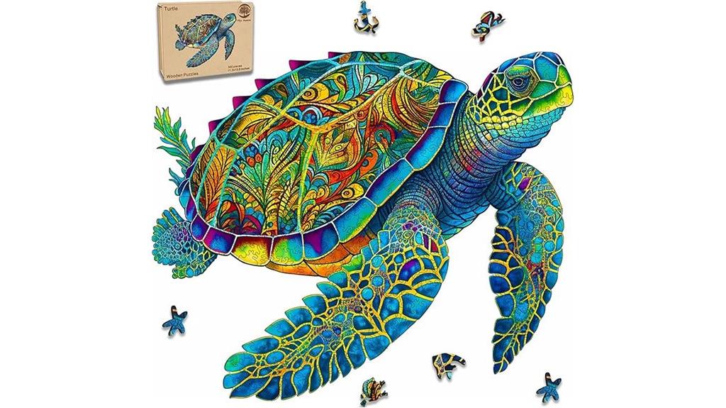 wooden turtle jigsaw puzzle