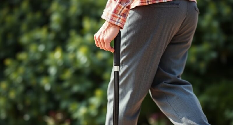 adjust cane to proper height