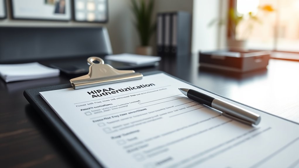 hipaa authorization form guidance