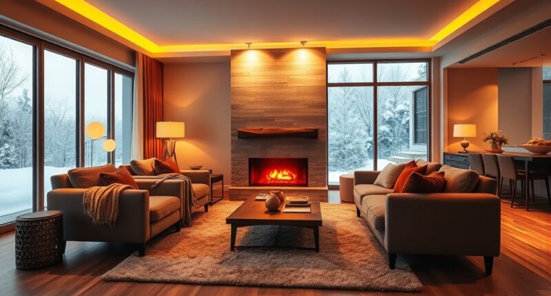 large room winter heating