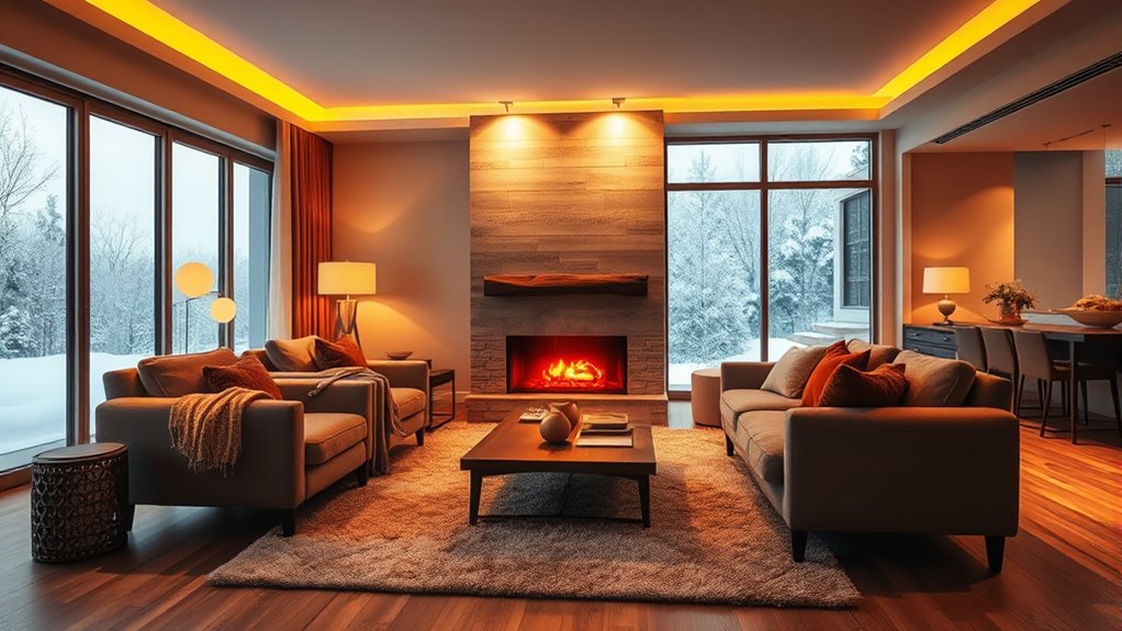 large room winter heating