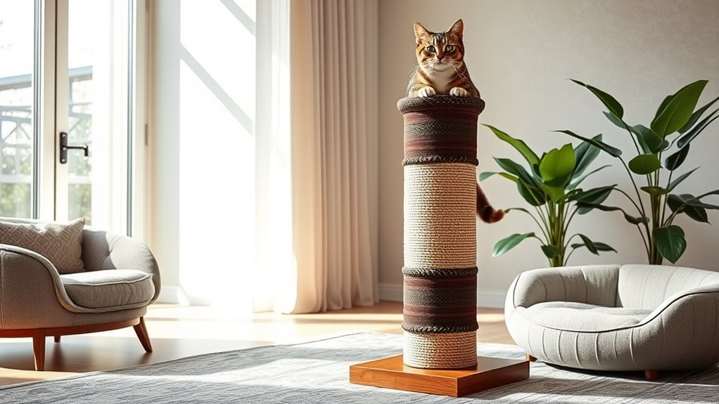 luxury cat scratch post features