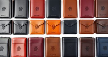 luxury leather passport sets