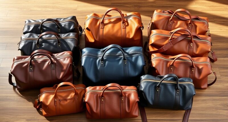 luxury leather travel bags