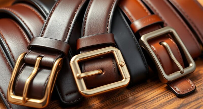 luxury men s leather belt options