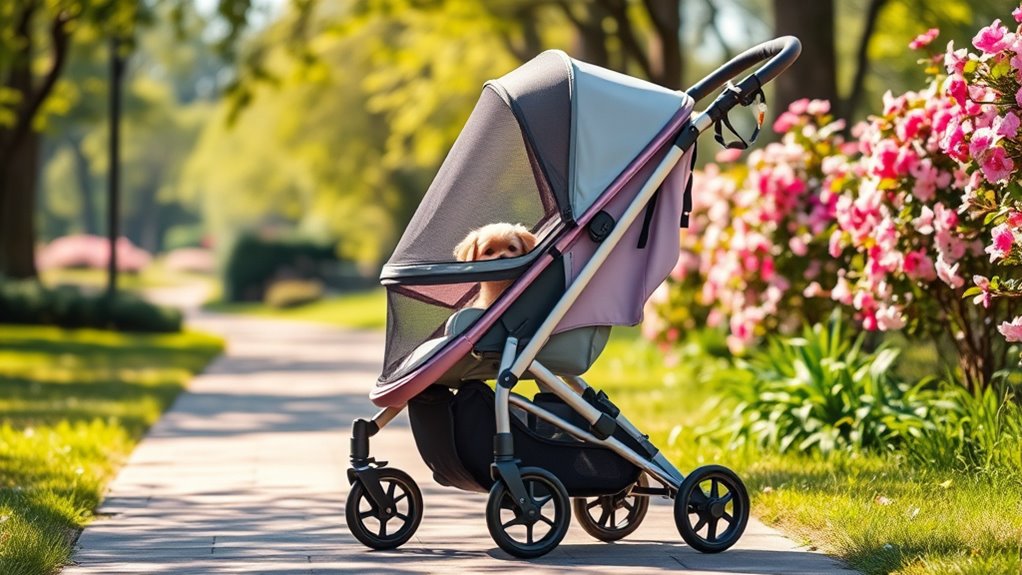 pet stroller safety features