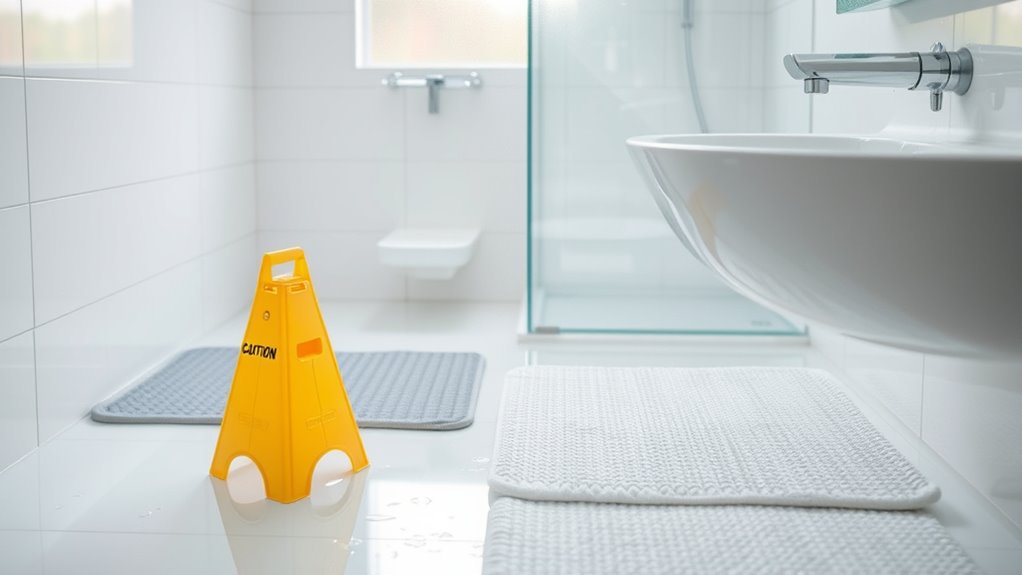 prevent bathroom slip hazards