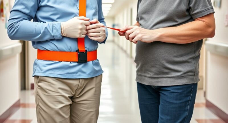 proper gait belt usage