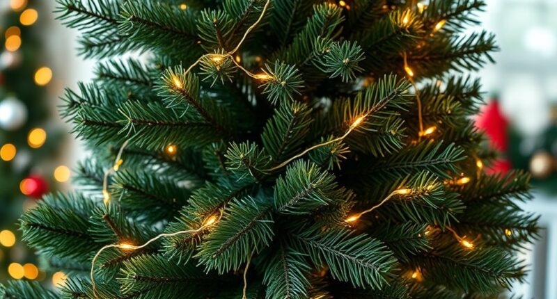 realistic pre lit christmas trees