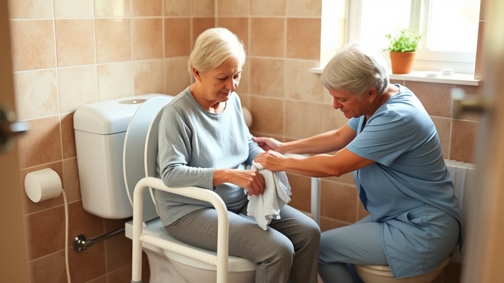 respectful bathroom assistance