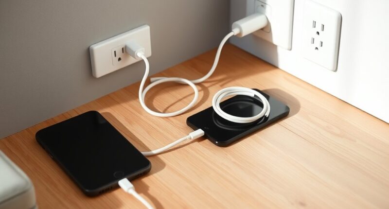 safe charging cable usage