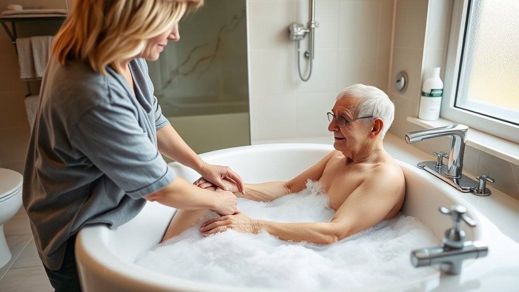 safe gentle bathing techniques