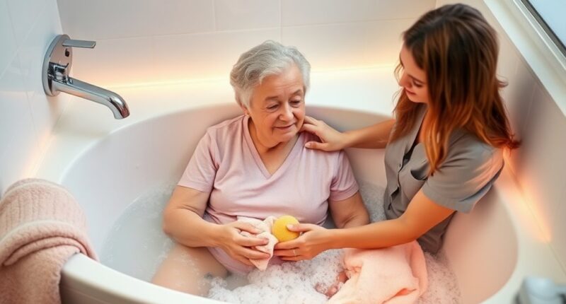 safe senior bathing procedures