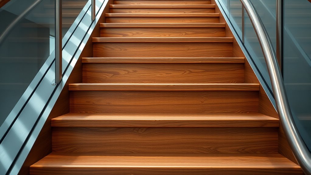 secure stairs with lighting