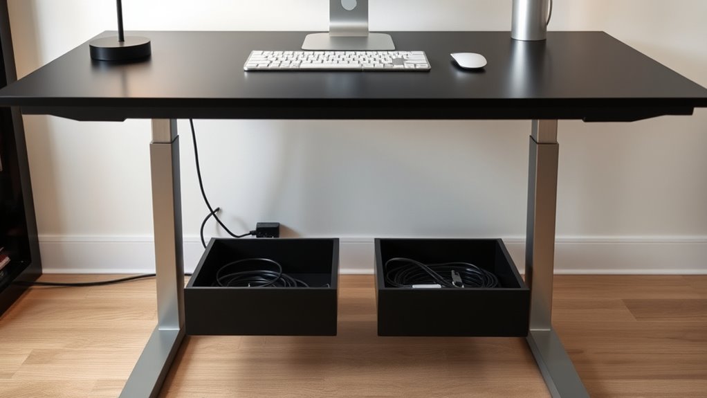 top adjustable desks with storage
