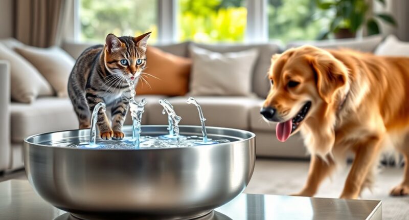 top automatic pet water fountains