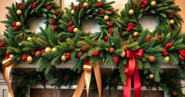 top mantel wreath and garland sets