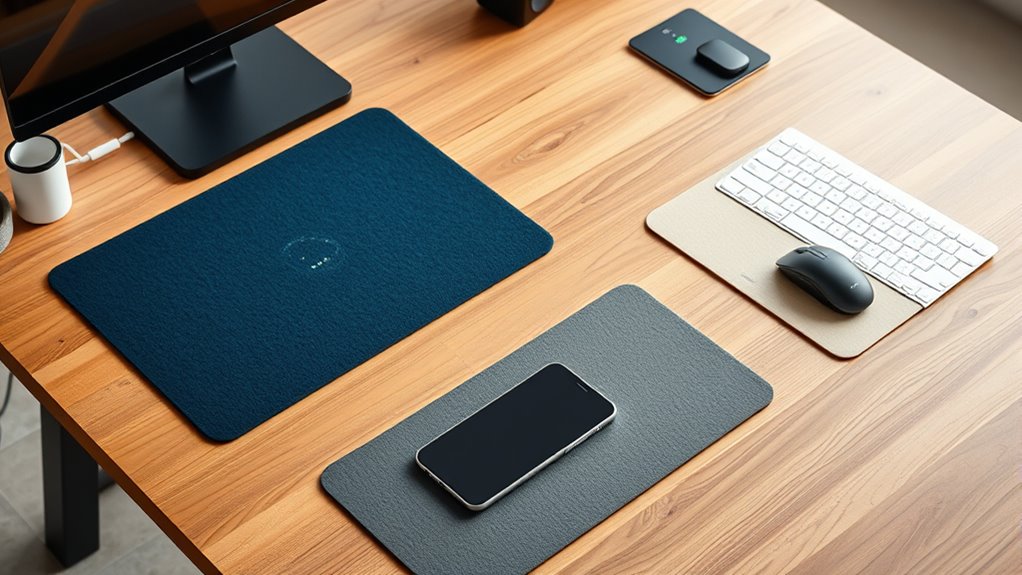 wireless charging desk mats