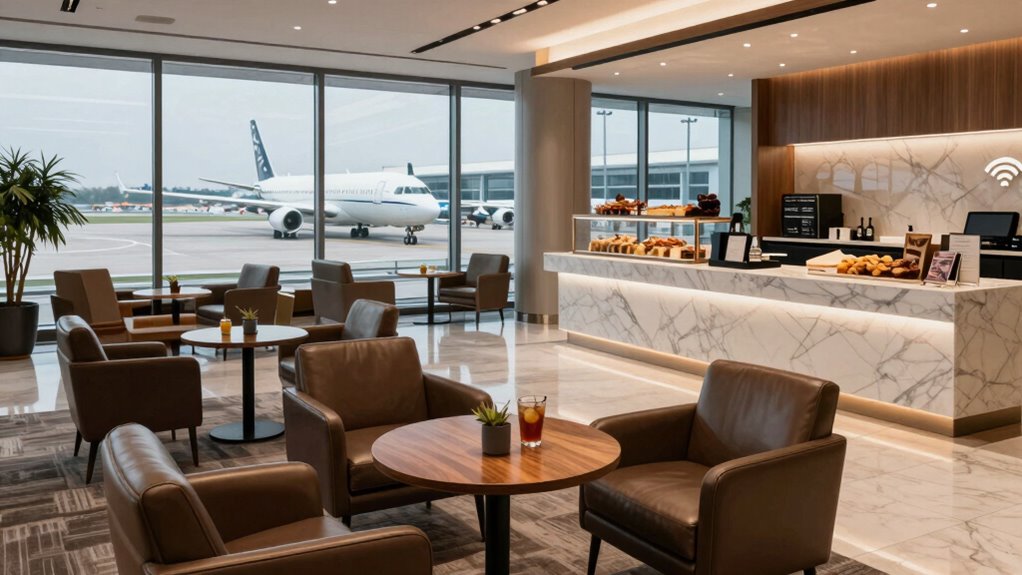 airport lounge luxury amenities