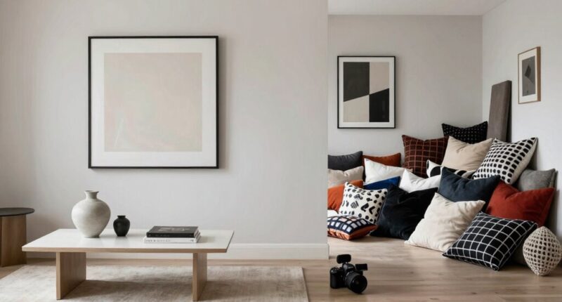 balanced cluttered minimalist ornate