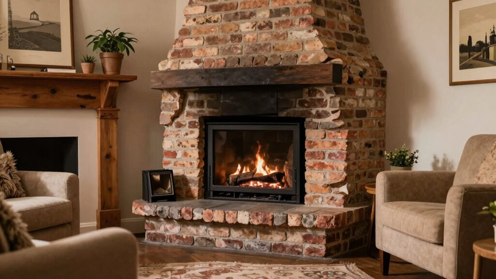 creative decorating for awkward fireplaces