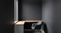 dark walls create space