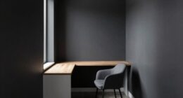 dark walls create space
