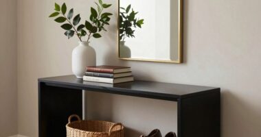 elegant console table styling