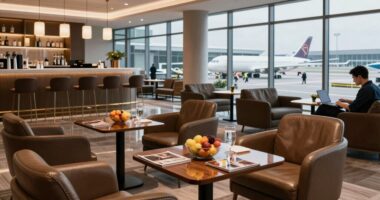 exclusive airport lounge privileges