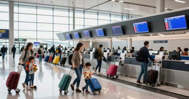 family airport travel planning