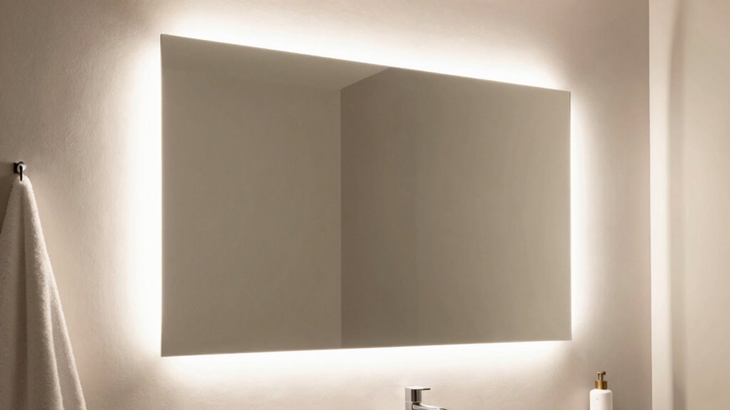 illuminated stylish bathroom mirror