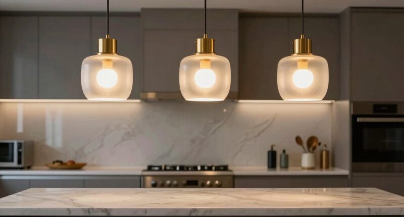 kitchen island pendant sizing