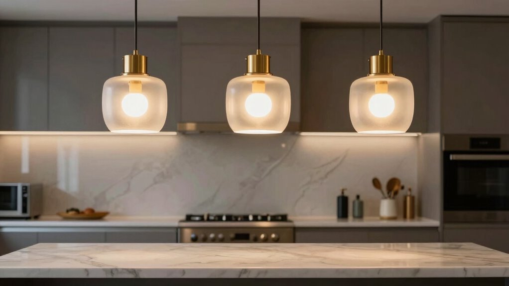 kitchen island pendant sizing