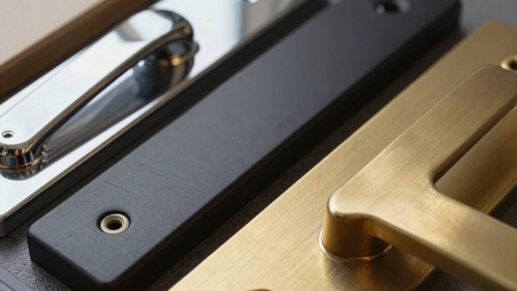matching hardware finishes and styles