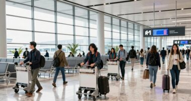 optimize airport arrival procedures