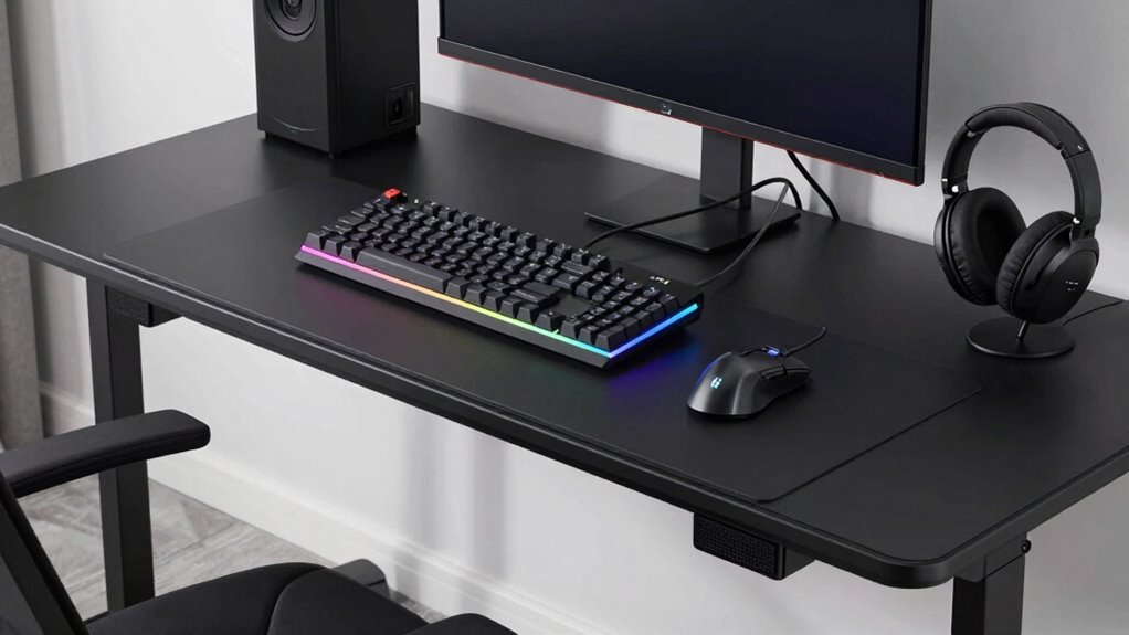 organized ergonomic gaming setup