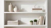 organized minimalist shelf decor