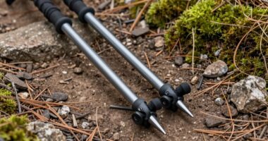 trekking poles and trail use