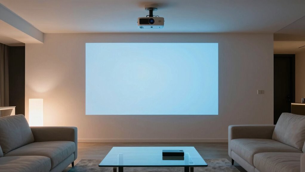 ultra short throw projector setup
